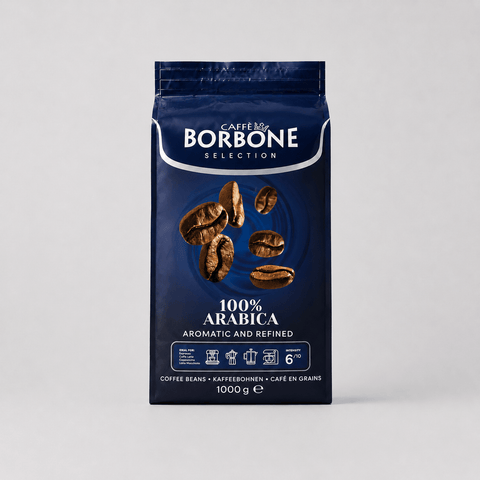 Caffè Borbone 100% Arabica 1kg coffee beans bag, aromatic and refined Italian coffee