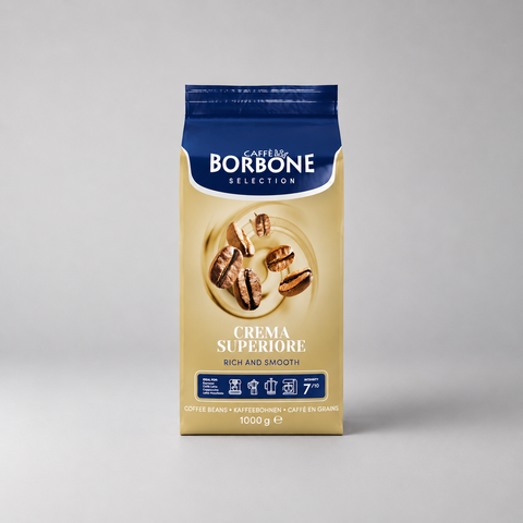 Caffè Borbone Crema Superiore 1kg coffee beans bag, rich and smooth Italian coffee blend