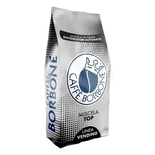 Bag of Caffè Borbone Vending Top Blend coffee beans designed for vending machines, featuring bold flavor and creamy espresso results.