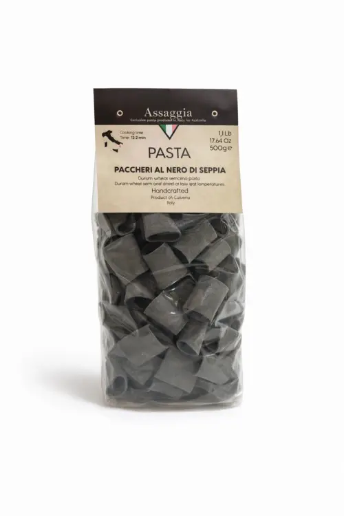 Squid ink Paccheri